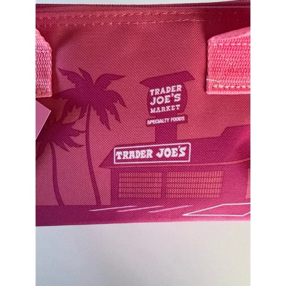 NWT Trader Joe's Pink Mini Insulated Cooler Lunch Bag - Picture 5 of 5